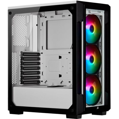 Corsair iCUE 220T RGB Tempered Glass Mid-Tower Smart Case — White Cijene