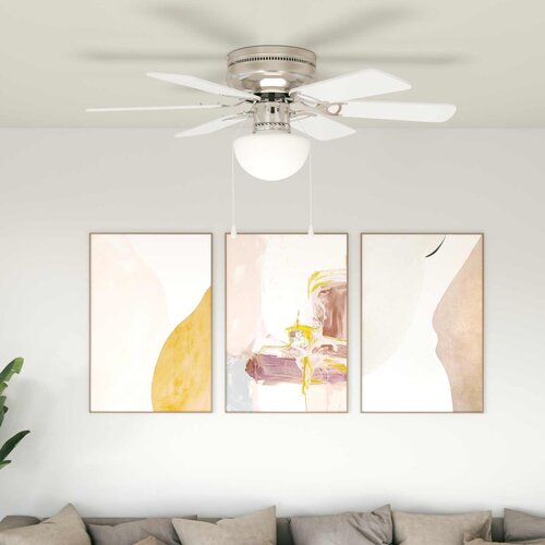  Stropni ventilator s osvjetljenjem &Oslash; 82 cm Bijela Cijene