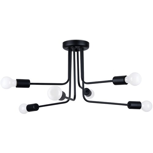 Sollux Lighting Sollux SL.1452 - Luster na &amp;scaron;ipci NORAH 6xE27/15W/230V crna Slike
