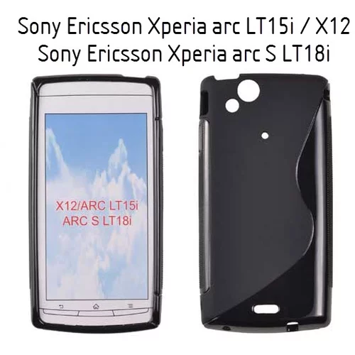  Gumijasti / gel etui S-Line za Sony Ericsson Xperia arc / Xperia arc S - črni
