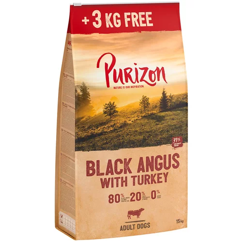 Purizon 12 kg + 3 kg gratis! 15 kg - Black-Angus-govedina s puranom