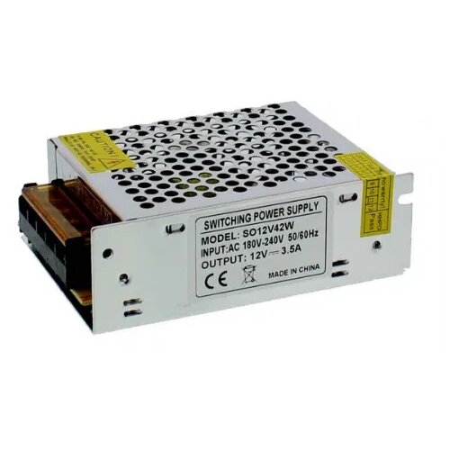 Well napajalnik, IP20, ind. kovinsko ohišje, 12 v, 3,5 a, 42 w, 1 izvod Cene