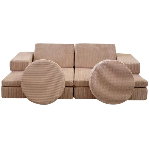 Atelier Del Sofa Puzzle - Pink raztegljiv dvosed, (21270124)