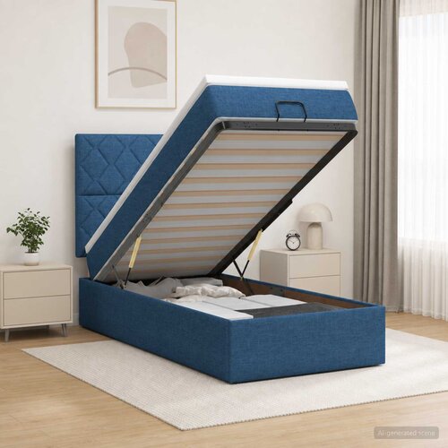  od pjene s madracem i LED-om Plava 100 x 200 cm Tkanina Cene