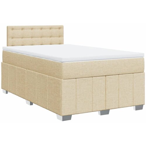 Maison Chic Box spring postelja - Vzmetna postelja z vzmetnico krem 120x190 cm blago SL18135, (21885511) Cene