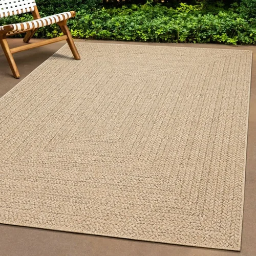 vidaXL Tepih ZIZUR 240 x 240 cm s izgledom jute unutarnji i vanjski