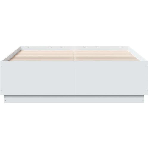 vidaXL Okvir za krevet bijeli 135x190 cm konstruirano drvo Cene