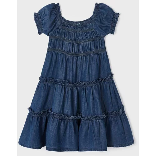 Mayoral Dječja haljina boja: tamno plava, mini, ravna