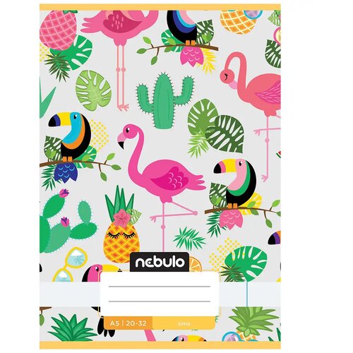 NEBULO Speta beležka z vzorcem tukanov, 20-32 listov, A/5 Cene