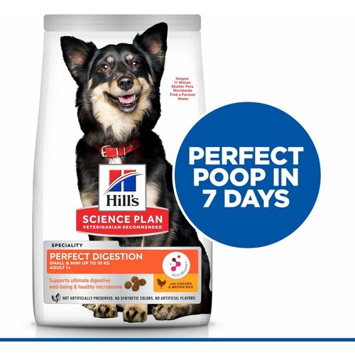 Hill’s science plan hrana za pse small & mini adult perfect digestion - piletina 1.5kg Slike