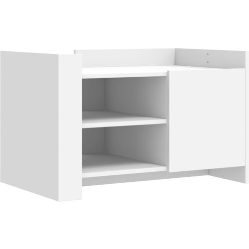 Maison Chic Klubska mizica - kavna mizica - Nizka mizica bela 80x50x50 inženirski les, (21754441) Slike