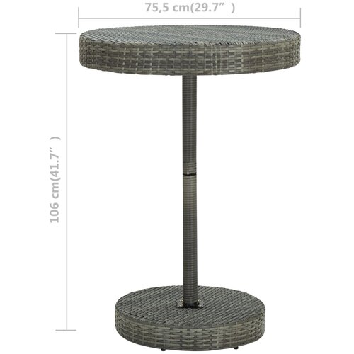  Vrtni stol sivi 75,5 x 106 cm od poliratana Slike