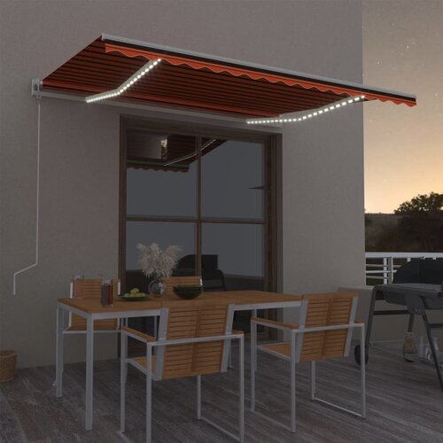  Automatska tenda sa senzorom LED 400x300 cm narančasto-smeđa Cijene