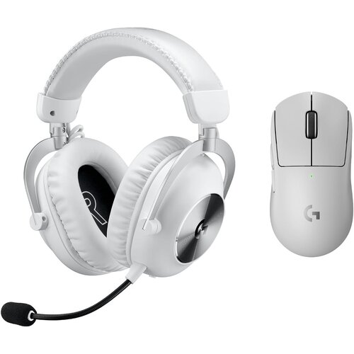 Logitech G brezžični komplet igralne miške Pro X Superlight 2 in slušalk Pro X 2 Lightspeed bele barve Cene
