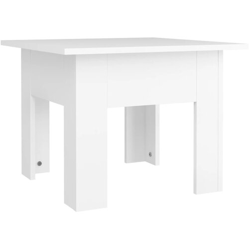 Maison Chic Klubska mizica - kavna mizica - Nizka mizica bela 55x55x42 cm iverna plo&amp;scaron;ča, (21754380) Slike