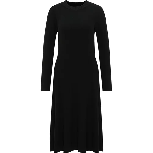 DreiMaster Klassik Pletena obleka črna
