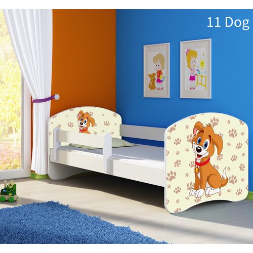  Dječji krevet ACMA s motivom, bočna bijela 160x80 cm 11 Dog Cijene