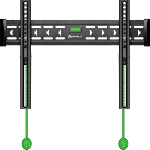 ONKRON Fixed TV Wall Mount for 43 to 85-inch Flat Panel TVs Digital Panels 68,2 kg, Black