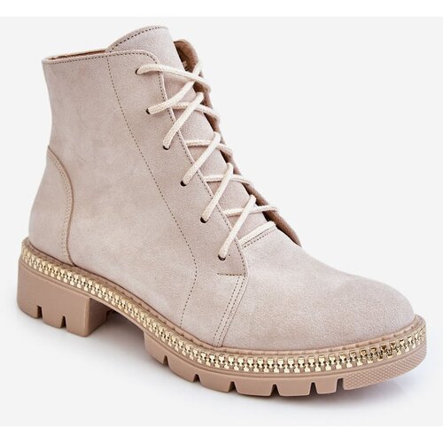 Lewski Shoes Flat Boots 3285 Light beige Slike