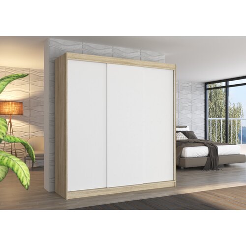 ADRK Furniture Garderobna omara z drsnimi vrati Megan - 200 cm Slike