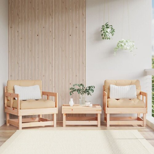  The Living Store Vrtni stoli 2 kosa trdna borovina - Vrtni Stol, (21468021) Slike
