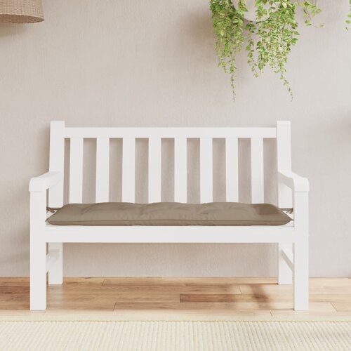  Jastuk za vrtnu klupu smeđesivi 120 x 50 x 7 cm tkanina Oxford Slike