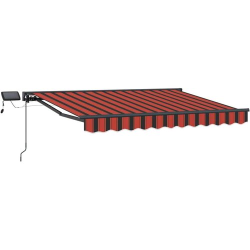  Ročno senčilo s LED-ji Oranžna in Črna 2,5 x 2 m, (5000204792) Cene