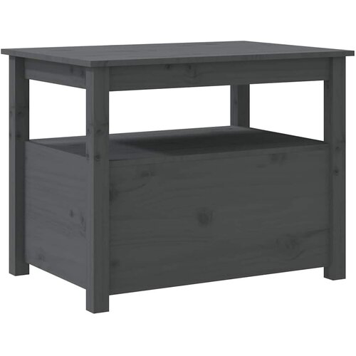  Stolić za kavu sivi 71 x 49 x 55 cm od masivne borovine Siva Slike