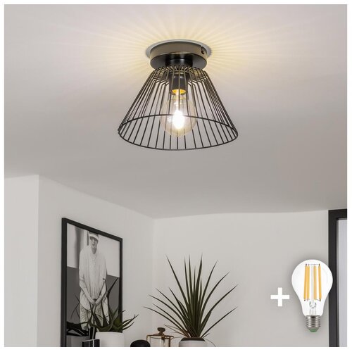  Brilagi - LED prislonski luster CERIA WIRE 1xE27/40W/230V, prečnik 21 cm, crne boje Cene