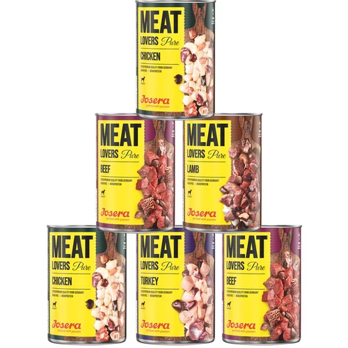 Josera Meatlovers Pure 6 x 400 g - Miješano pakiranje (4 vrste)
