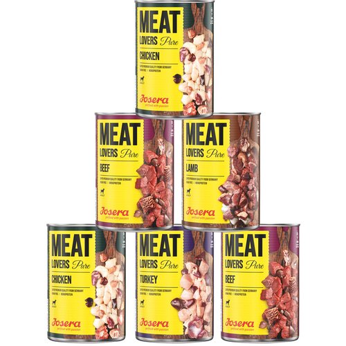 Josera Meatlovers Pure 6 x 400 g - Mije&amp;scaron;ano pakiranje (4 vrste) Slike