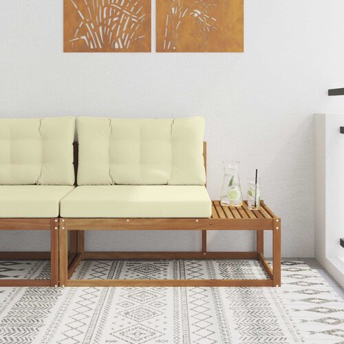 Vanjski krajnji kauč s jastukom Prirodna 115 x 83 x 73 cm Slike