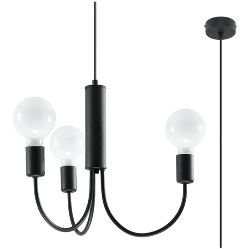 Nice Lamps Črna viseča svetilka ø 45 cm Karim – Cene