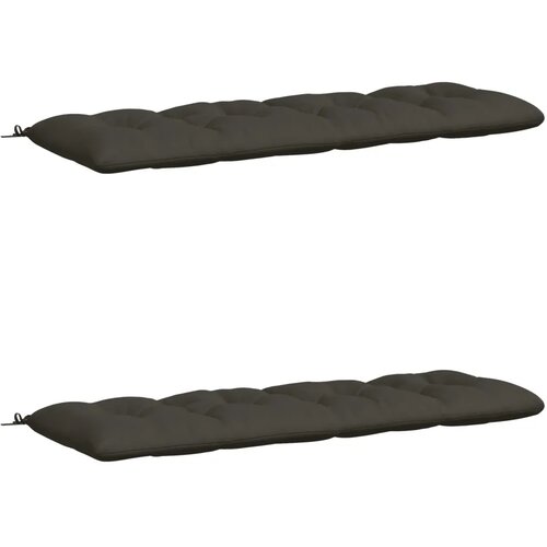  Jastučići za klupe VIANEN 2 kom. 100% poliester Antracit - Antracit 180 x 60 x 12 cm Slike