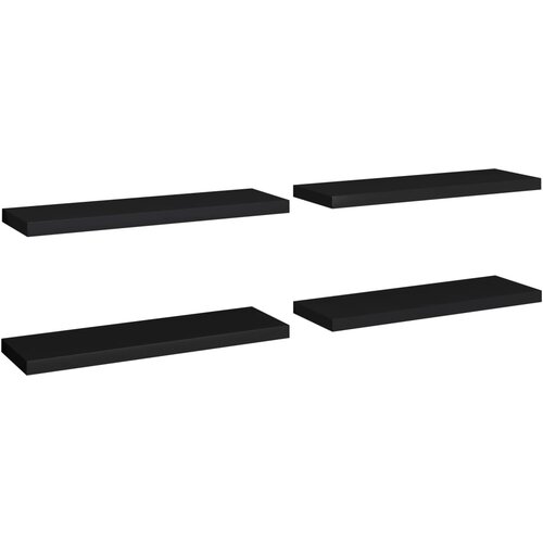 Maison Chic 4 kosi Stenske Police - Viseče police črne 80x23,5x3,8 cm MDF, (21793712) Cene