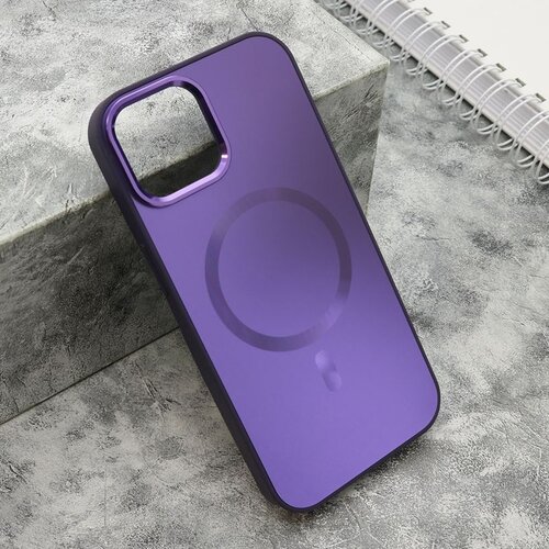  Maska COLOR METAL MagSafe za iPhone 15/ ljubičasta Slike