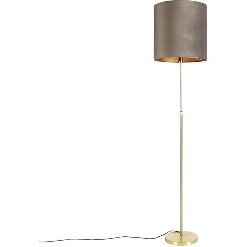 QAZQA Stoječa svetilka zlata / medenina z žametnim odtenkom 40/40 cm - Parte Cene