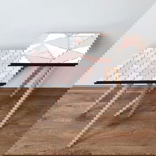 Hanah home 2Shp507 - pink pinkwhitegrey nesting table (2 pieces) Cene