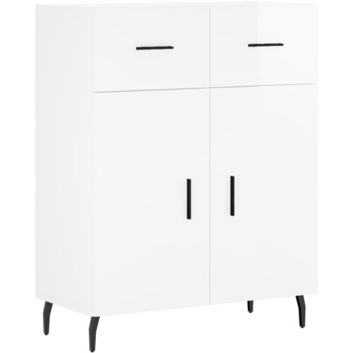 Maison Chic Komoda - Predalnik visok sijaj bela 69,5x34x90 cm inženirski les, (21721734) Slike