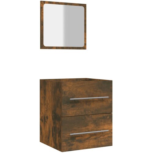 Maison Chic Kupaonski ormarić s ogledalom dimljeni hrast 41 x 38,5 x 48 cm Cijene