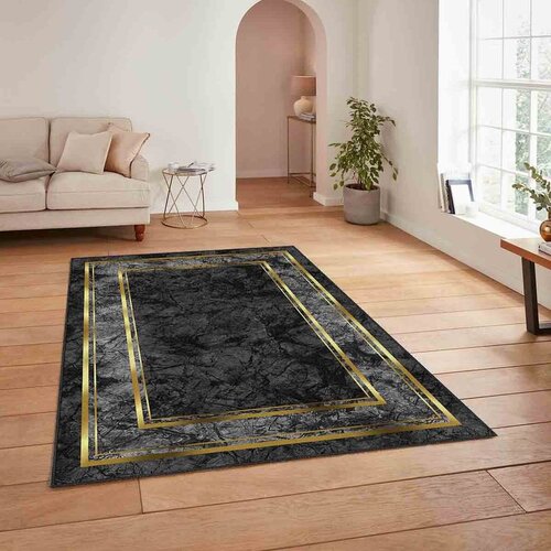 Conceptum Hypnose tepih HM-CRP25-38, pravougaoni, 120 x 180 cm, crno-zlatna boja Cene
