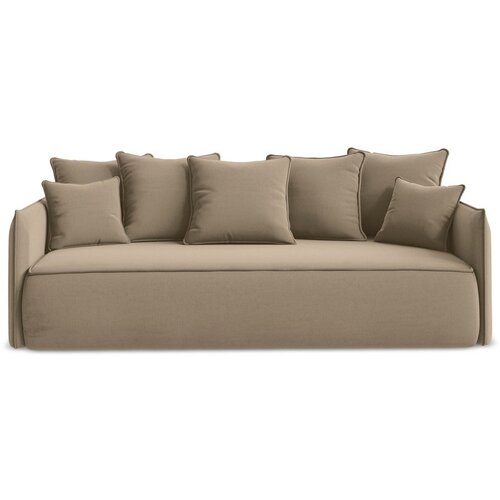 Makamii Svjetlo smeđa baršunasti sklopiva/s prostorom za odlaganje sofa 225 cm Hula – Cijene