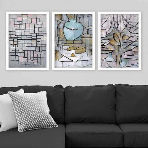 Wallity Set uramljenih slika 3BC_UN3894517, 3 Dela Cene