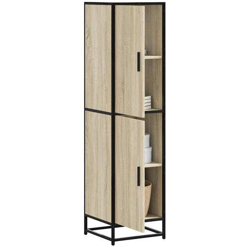 Furnova Visoka omara sonoma hrast 35,5x35x139 cm inž. les in kovina, (21954965) Cene