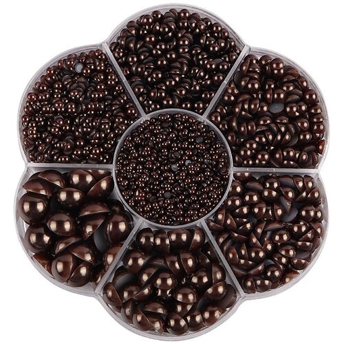 INF 5600 kosov pol okroglih biserov, imitacija biserov v škatli DarkBrown, (21838863) Cene