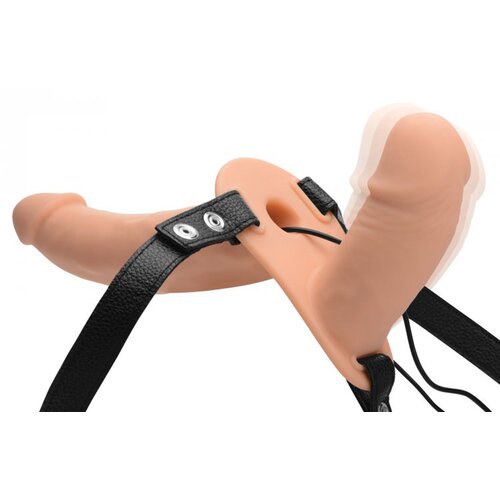 Strap U dvostruki vibrator sa strap-on Power Pegge Slike