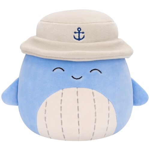 Squishmallows Samir, modri kit s poletnim rjavim klobukcem Cene