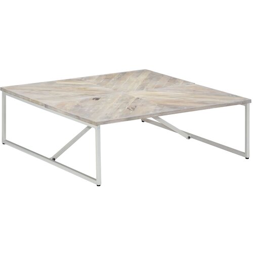 VidaXL Stolić za kavu od masivnog drva manga 110 x 110 x 36 cm Slike
