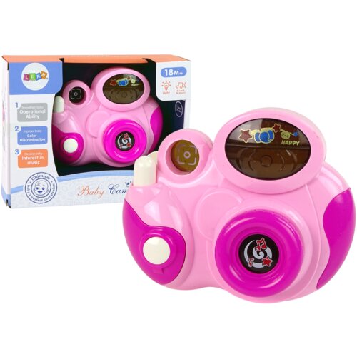  Interactive Photo Camera For your baby Melodies of light and sounds COLOUR PINK Cene