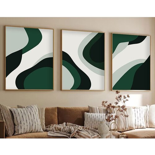 WALLXPERT huhu204 - 50 x 70 Multicolor Decorative Framed MDF Painting (3 Pieces) Cene
